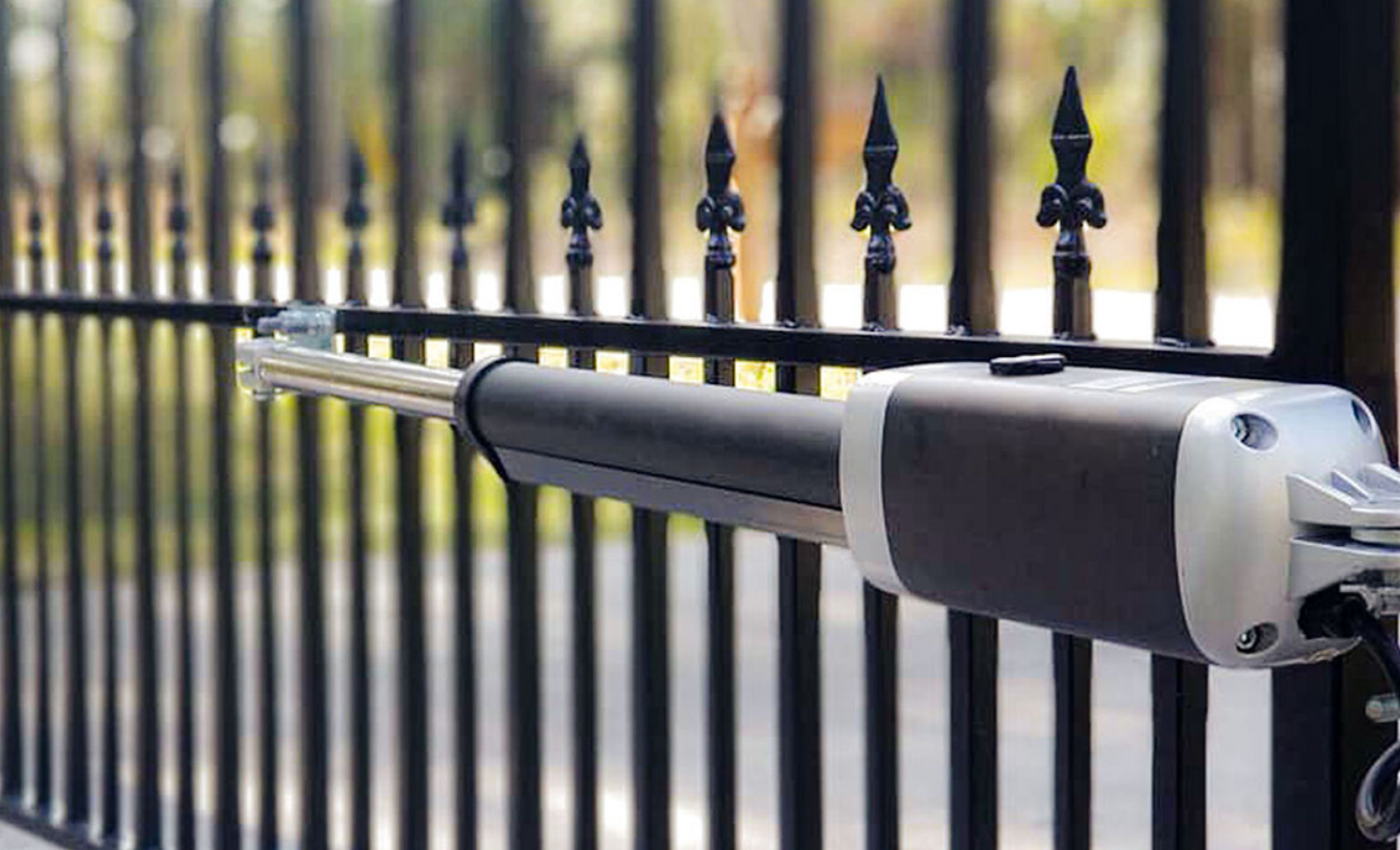 An automated gate system installed at a residential property in Punta Gorda, FL, showcasing modern design and secure functionality.