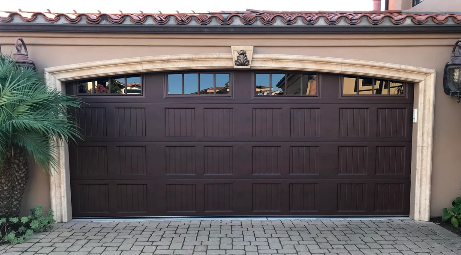 Custom garage door installation in Punta Gorda, FL, featuring a sleek, modern design with durable materials and professional craftsmanship.