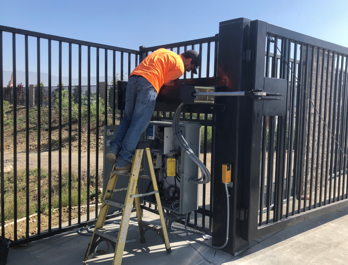 Commercial gate installation and repair services available in Punta Gorda, FL, showcasing a modern, durable gate design