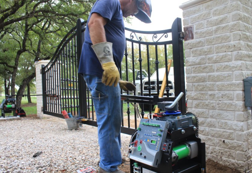 Modern automated gate system installed at a residential property in Punta Gorda, FL, showcasing sleek design and advanced security features.